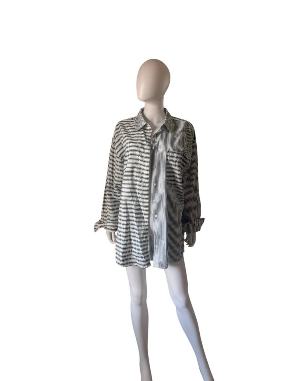 Maeve Anthropologie The Bennet Striped Over-Sized Button Down Shirt XL